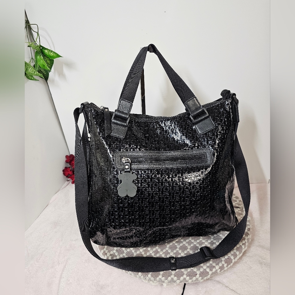 Tous Big Patent Shoulder bag EUC